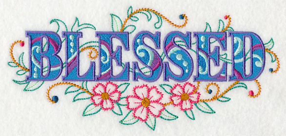 Blessed with Vintage Flower Fade - Image 3