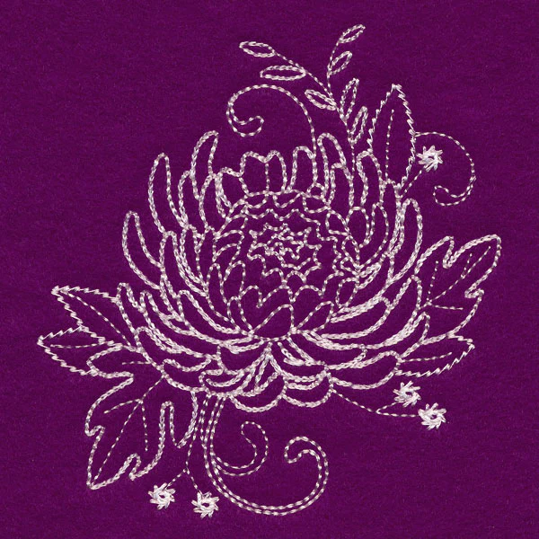 Blissful Chrysanthemum Accessory (Whitework) - Image 2
