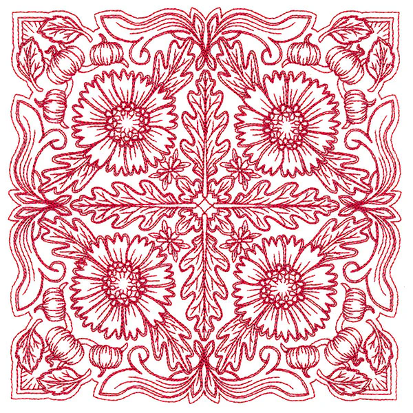 Blissful Helenium Kaleidoscope Square - Image 2