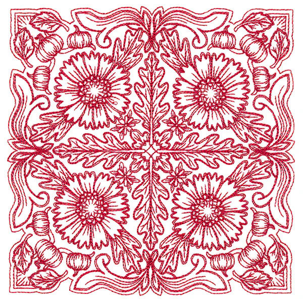 Blissful Helenium Kaleidoscope Square - Image 3