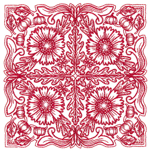 Blissful Helenium Kaleidoscope Square - Image 4