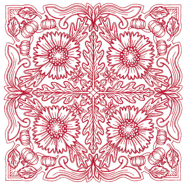 Blissful Helenium Kaleidoscope Square - Image 5