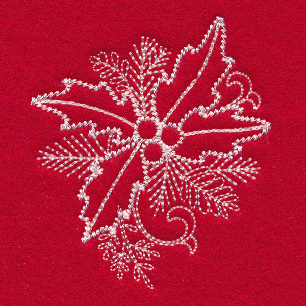 Blissful Holly and Berries (Whitework) - Image 3
