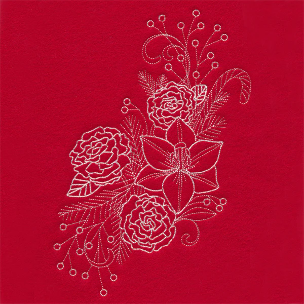 Blissful Lily Spray (Whitework)