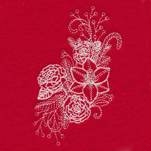 Blissful Lily Spray (Whitework) - Image 5