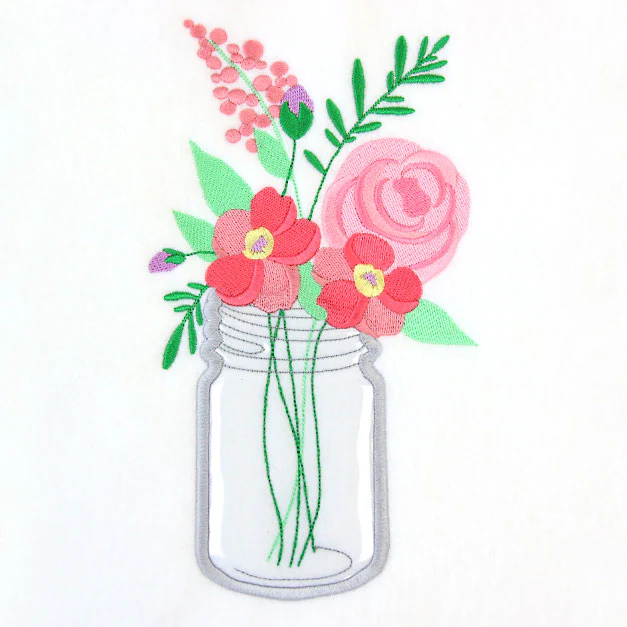 Blissful Petal Party Mason Jar (Vinyl Applique) - Image 3