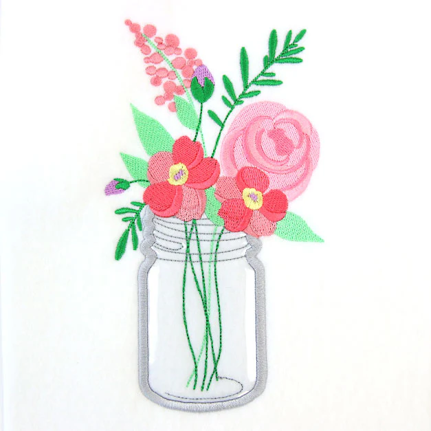 Blissful Petal Party Mason Jar (Vinyl Applique) - Image 5