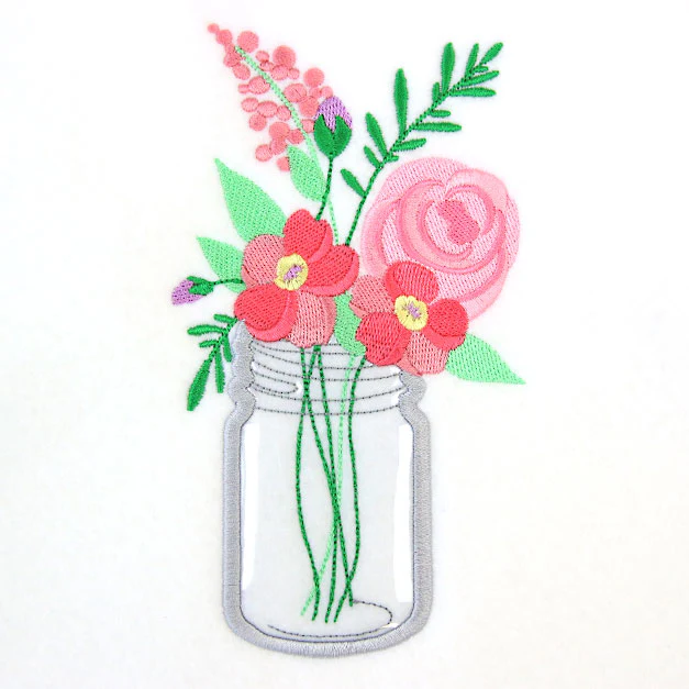 Blissful Petal Party Mason Jar (Vinyl Applique) - Image 7