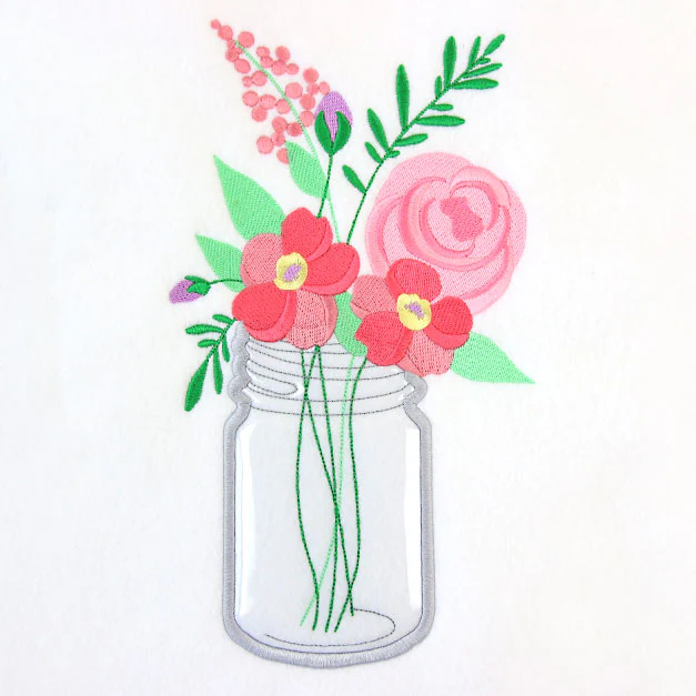 Blissful Petal Party Mason Jar (Vinyl Applique) - Image 9