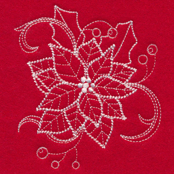 Blissful Poinsettia (Whitework) - Image 2