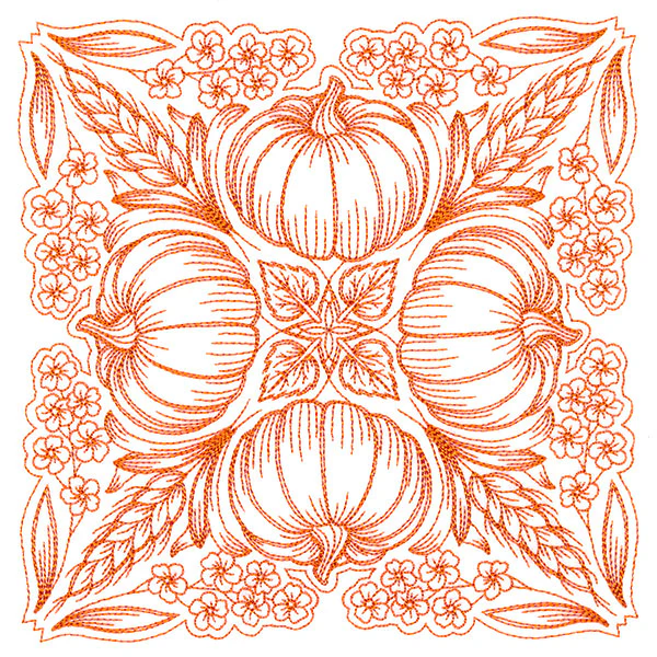 Blissful Pumpkin Kaleidoscope Square - Image 2