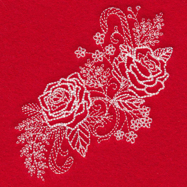Blissful Rose Spray (Whitework) - Image 5