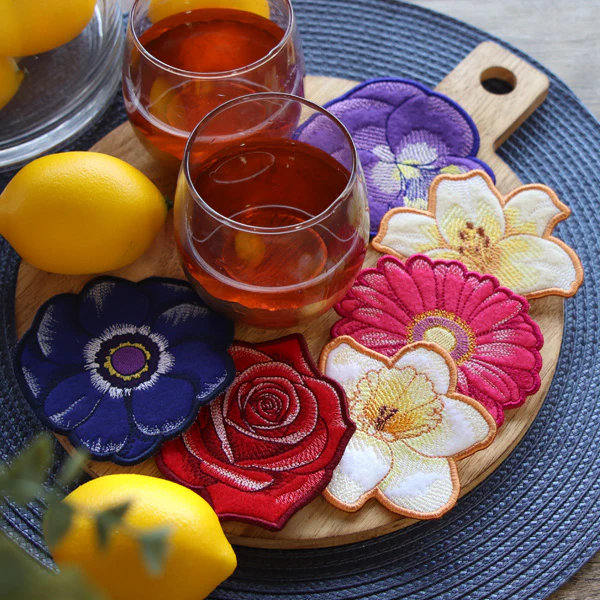 Bloom Coaster - Rose (In-the-Hoop) - Image 4