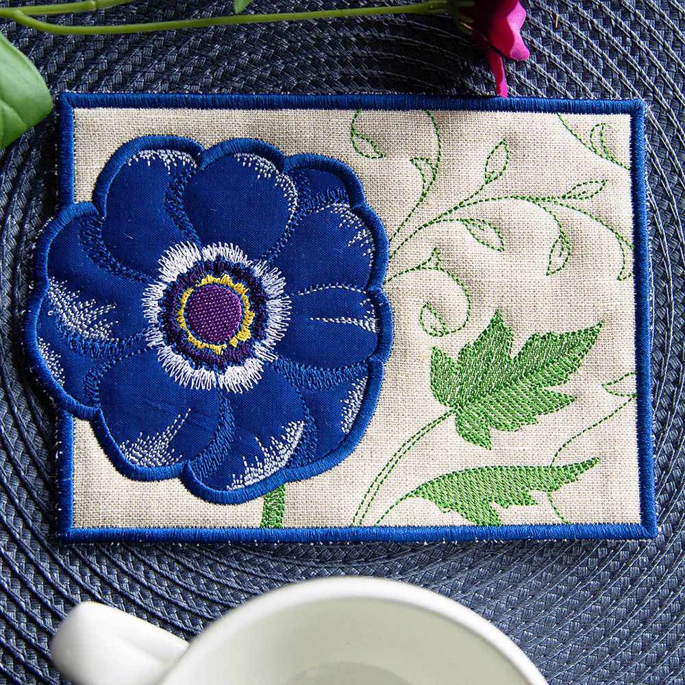 Bloom Mug Rug - Anemone (In-the-Hoop) - Image 3