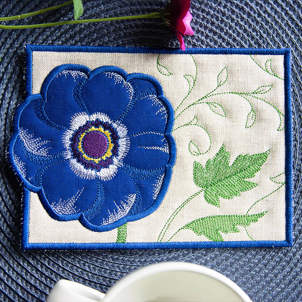 Bloom Mug Rug - Anemone (In-the-Hoop) - Image 4