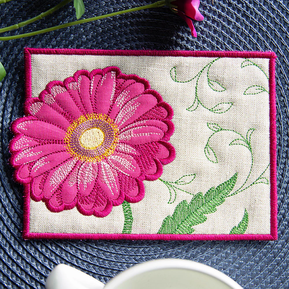 Bloom Mug Rug - Daisy (In-the-Hoop) - Image 4