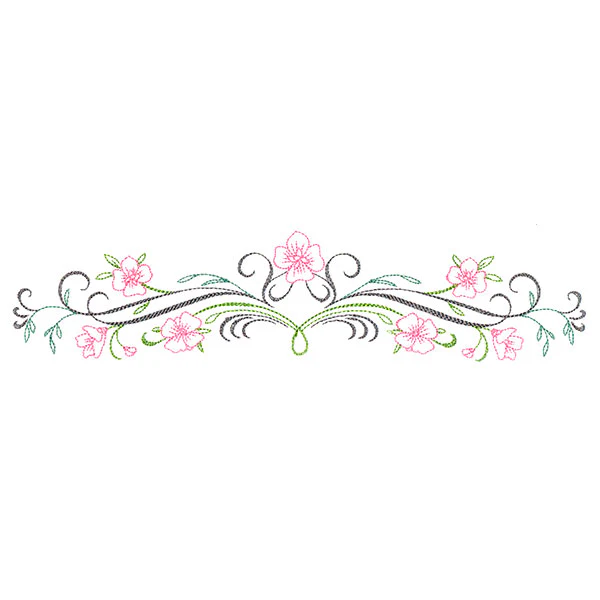 Blooming Calligraphic Border - Image 2
