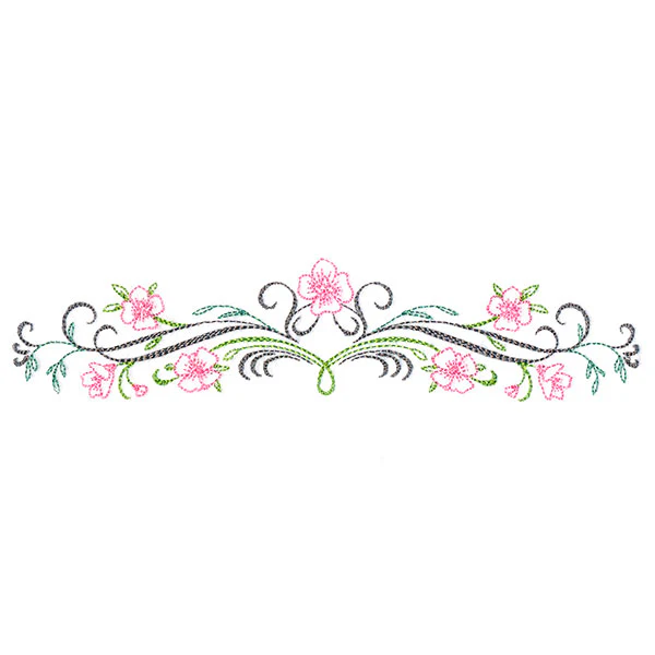 Blooming Calligraphic Border - Image 4