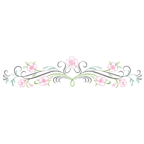 Blooming Calligraphic Border - Image 5