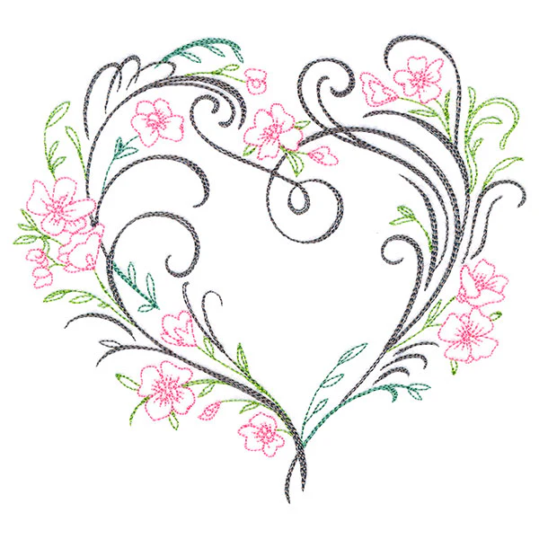 Blooming Calligraphic Heart - Image 2