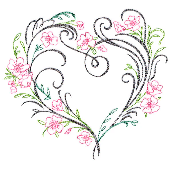 Blooming Calligraphic Heart - Image 3