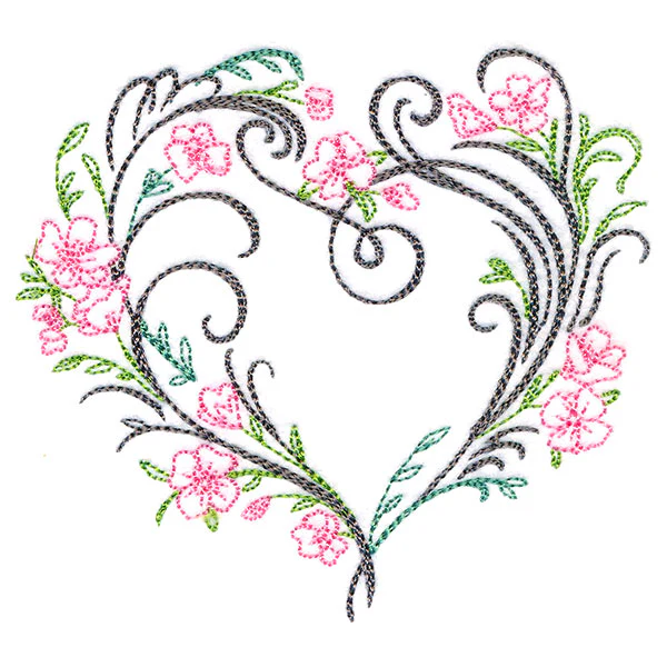 Blooming Calligraphic Heart - Image 4