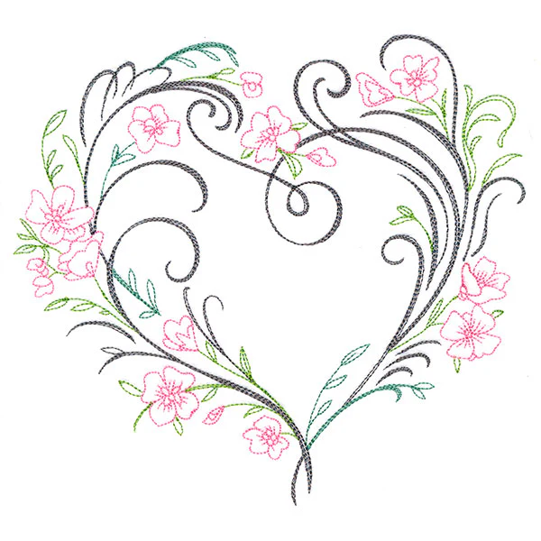 Blooming Calligraphic Heart - Image 5