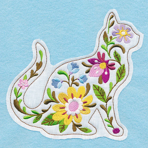 Blooming Cat (Crafty Cut Applique) - Image 3