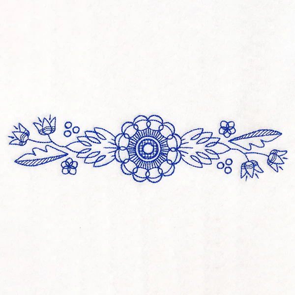 Blooming Dahlia Border (Bluework) - Image 3