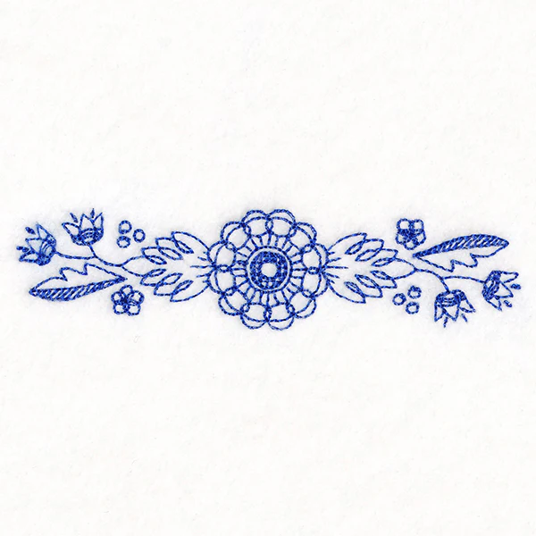 Blooming Dahlia Border (Bluework) - Image 5