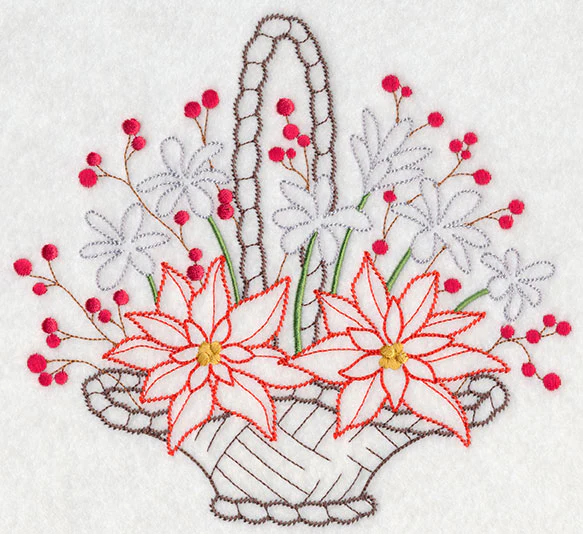 Blooming December Basket (Vintage)