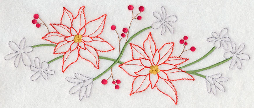Blooming December Border (Vintage)