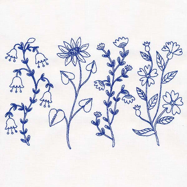 Blooming Folk Art Botanical Border (Vintage) - Image 3