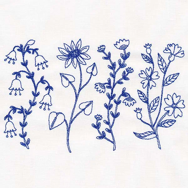 Blooming Folk Art Botanical Border (Vintage) - Image 4