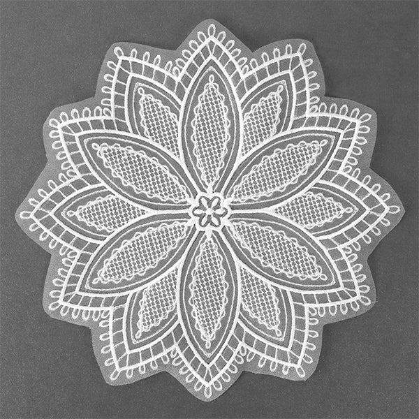 Blooming Poinsettia Doily (Organza) - Image 3