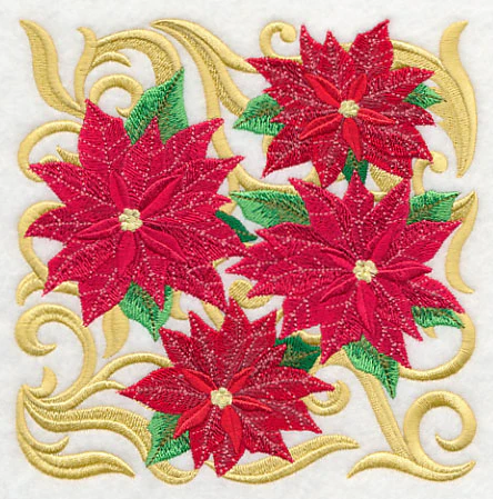 Blooming Poinsettia Square - Image 3