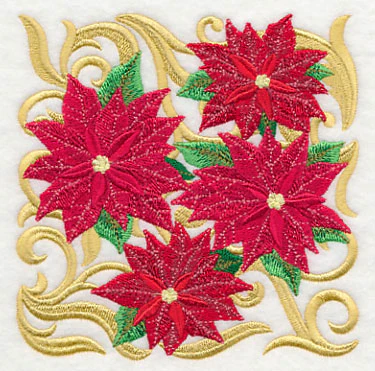 Blooming Poinsettia Square - Image 4