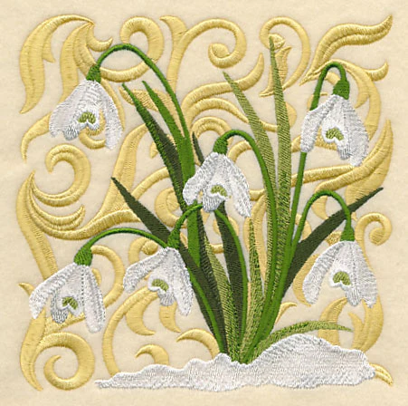 Blooming Snowdrops Square - Image 3