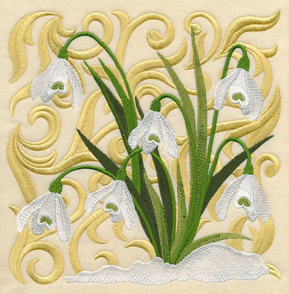 Blooming Snowdrops Square - Image 5