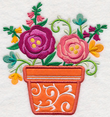 Blooming with Beauty Pot (Applique) - Image 2