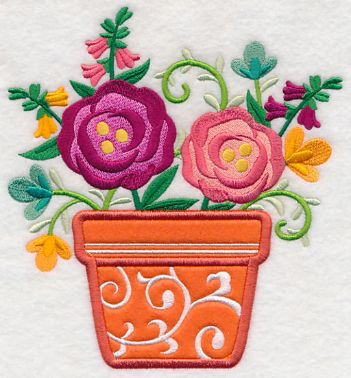 Blooming with Beauty Pot (Applique) - Image 4