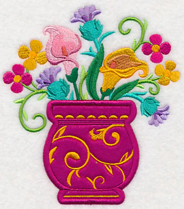 Blooming with Beauty Vase (Applique) - Image 3