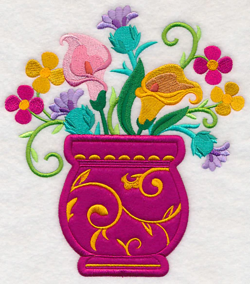 Blooming with Beauty Vase (Applique) - Image 4