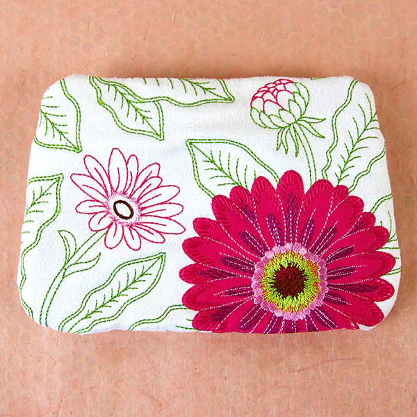 Blossoming Applique Zipper Pouch (In-the-Hoop) - Image 6