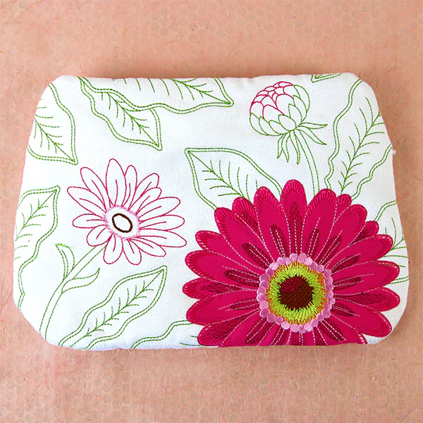 Blossoming Applique Zipper Pouch (In-the-Hoop) - Image 8