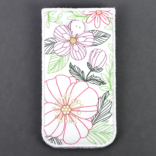 Blossoming Beauties Glasses Case (In-the-Hoop) - Image 2