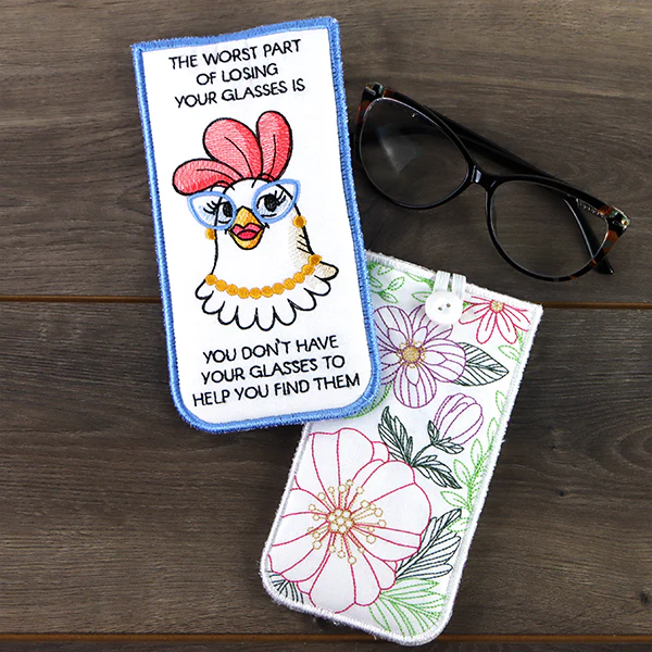 Blossoming Beauties Glasses Case (In-the-Hoop) - Image 3