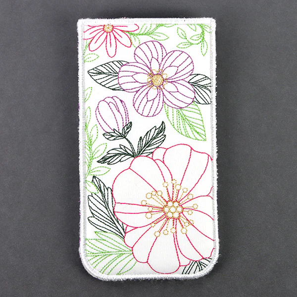 Blossoming Beauties Glasses Case (In-the-Hoop) - Image 4