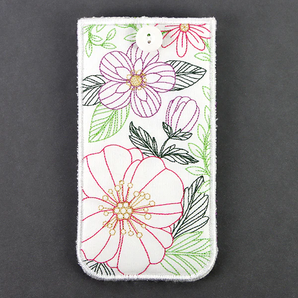 Blossoming Beauties Glasses Case (In-the-Hoop) - Image 5