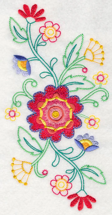 Blossoming Bohemian Flowers Spray (Vintage) - Image 2